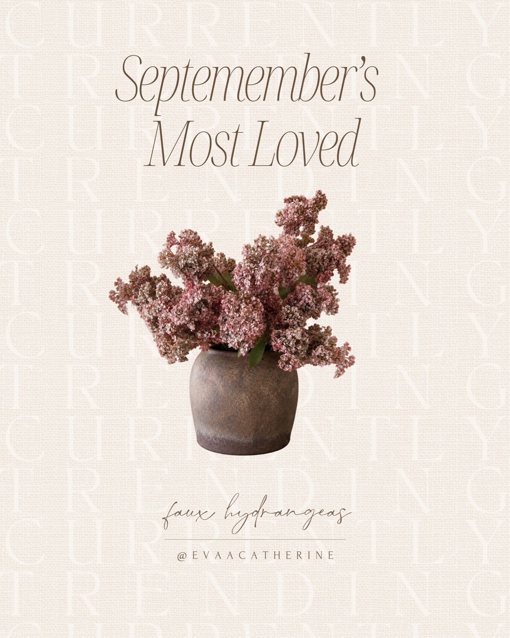 September’s most loved 🤎 And I completely understand why. These faux hydrangeas have the prettiest muted, moody tones and look SO realistic styled in a vintage vessel. The easiest way to bring that cozy, collected fall feeling into your home without screaming “fall decor.”

#LTKHome #LTKSeasonal