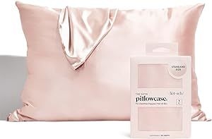 Kitsch Satin Pillowcase for Hair & Skin - Softer Than Silk Pillowcase for Hair and Skin Cooling P... | Amazon (US)