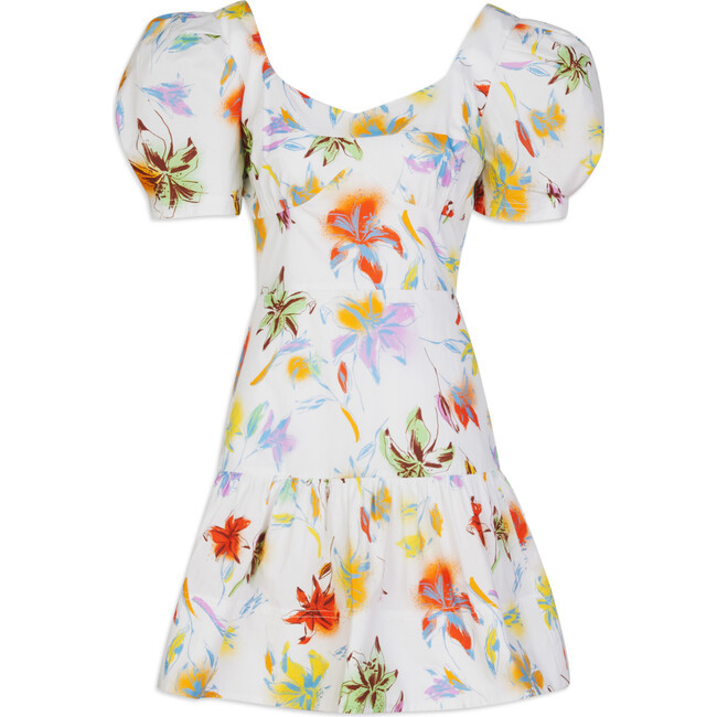 Tanya Taylor | Women's Tiana Dress, Lily Haze Optic White Multi (Florals, Size 2) | Maisonette | Maisonette