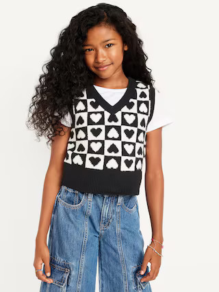 SoSoft Printed Sweater Vest for Girls | Old Navy (US)