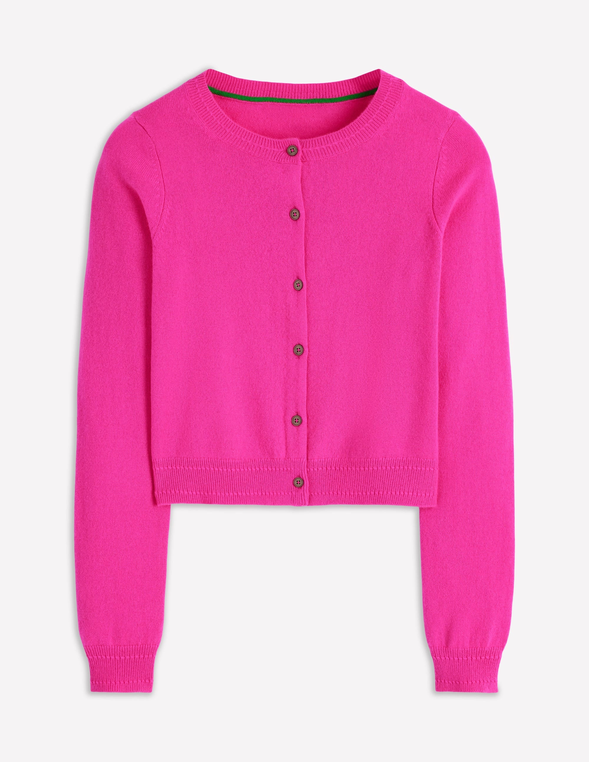 Eva Cashmere Cropped Cardigan-Pop Pansy | Boden UK