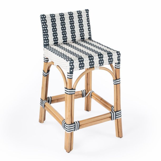 Butler Serienna 24.75 in. Rattan Low Back Counter Stool | Walmart (US)