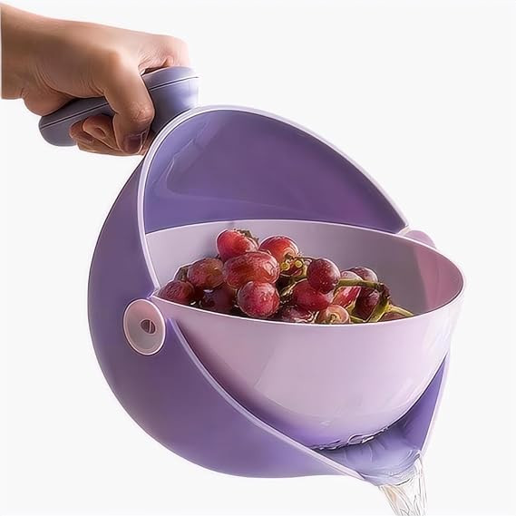 2-1 Kitchen Colander Rotating Washing Basket with Handle -home & kitchen Food Strainers and Colan... | Amazon (US)