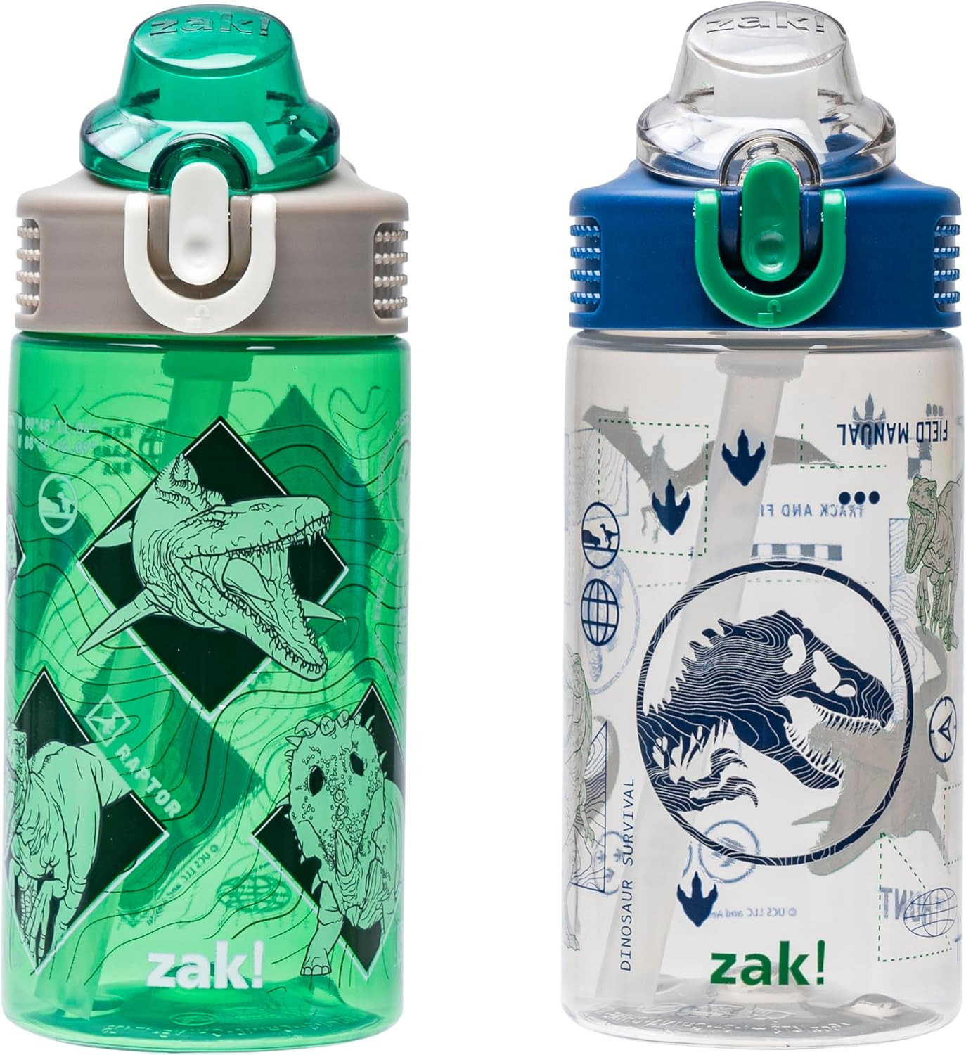 Zak Designs Jurassic World Dominion Movie Sage Kids Water Bottle For School or Travel, 16oz Durab... | Amazon (US)