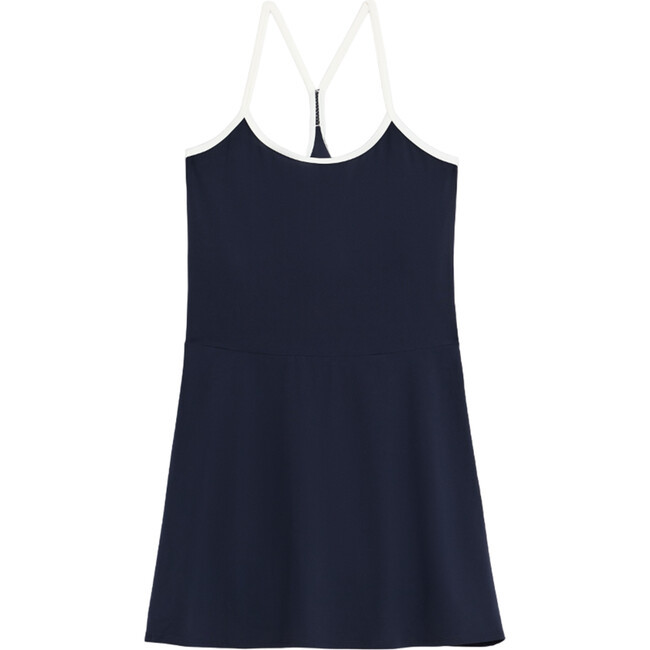 SPLITS59 | Women's Simona Airweight Racer Back Tank Top Dress, Indigo & White (Blue, Size X-Large) | Maisonette | Maisonette