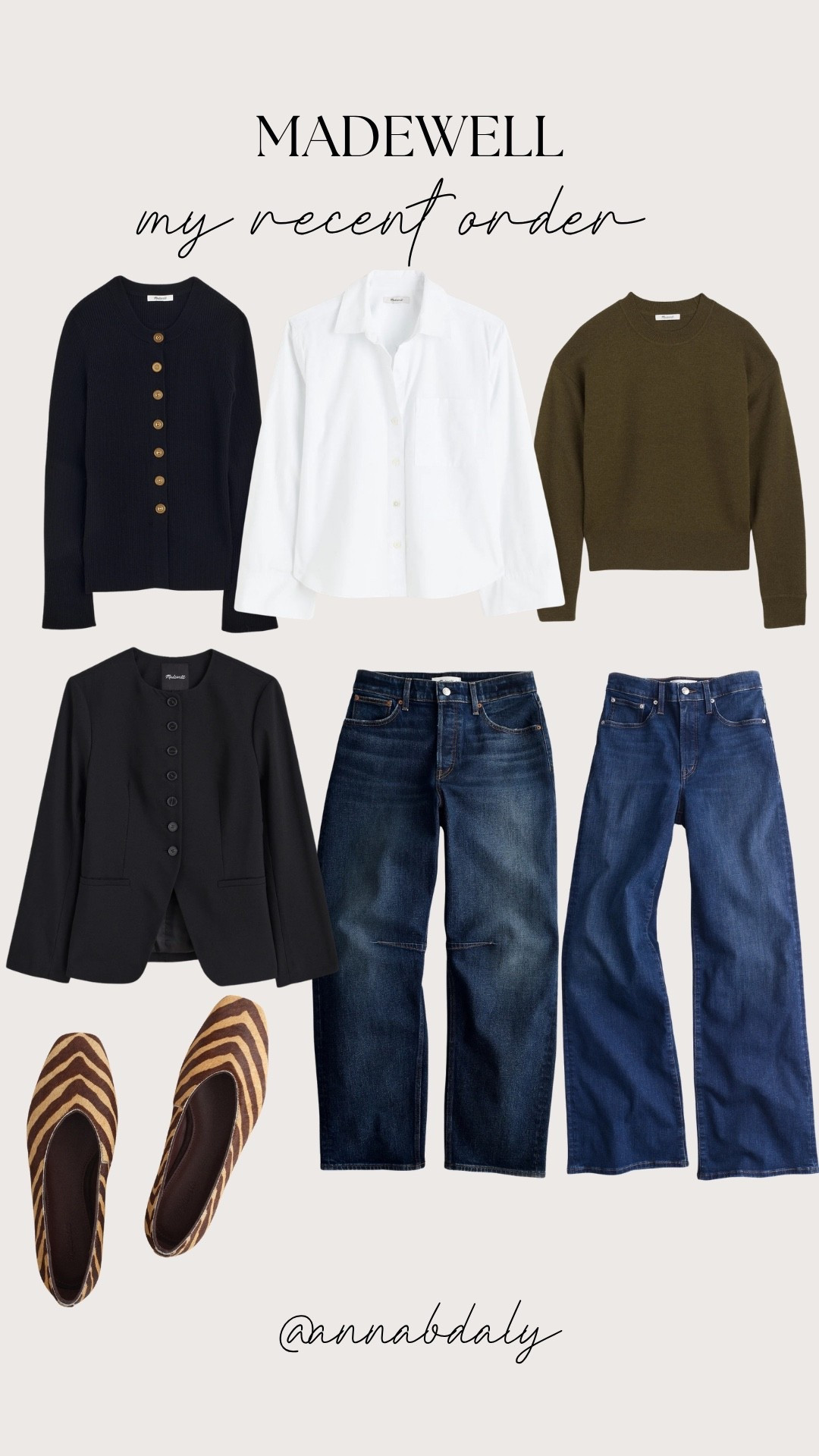 My recent Madewell order 🤎 A few new pieces I’m so excited to wear this fall! Good denim, easy layers, and an adorable pair of animal-print shoes I’ll be reaching for all season.

Madewell’s biannual Insiders Event is here! From September 15–27, Insiders receive 25% off everything simply by signing in to their Madewell Insider account. @Madewell #madewell #madewellpartner #ad

#LTKSeasonal #LTKSaleAlert #LTKmomlife