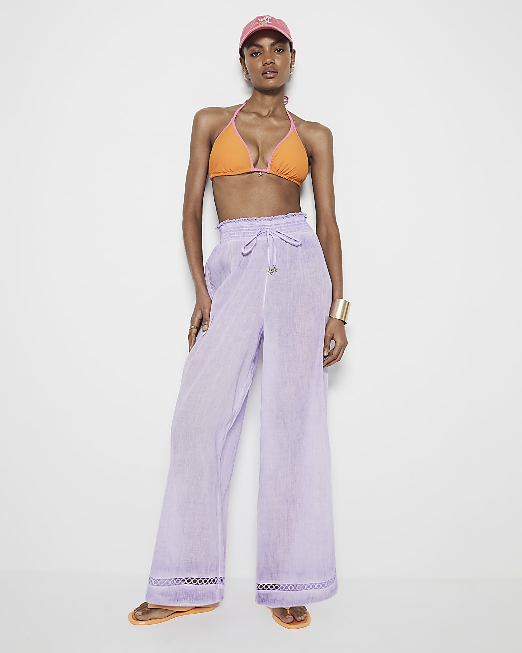 Purple Wide Leg Trousers | River Island UK & IE