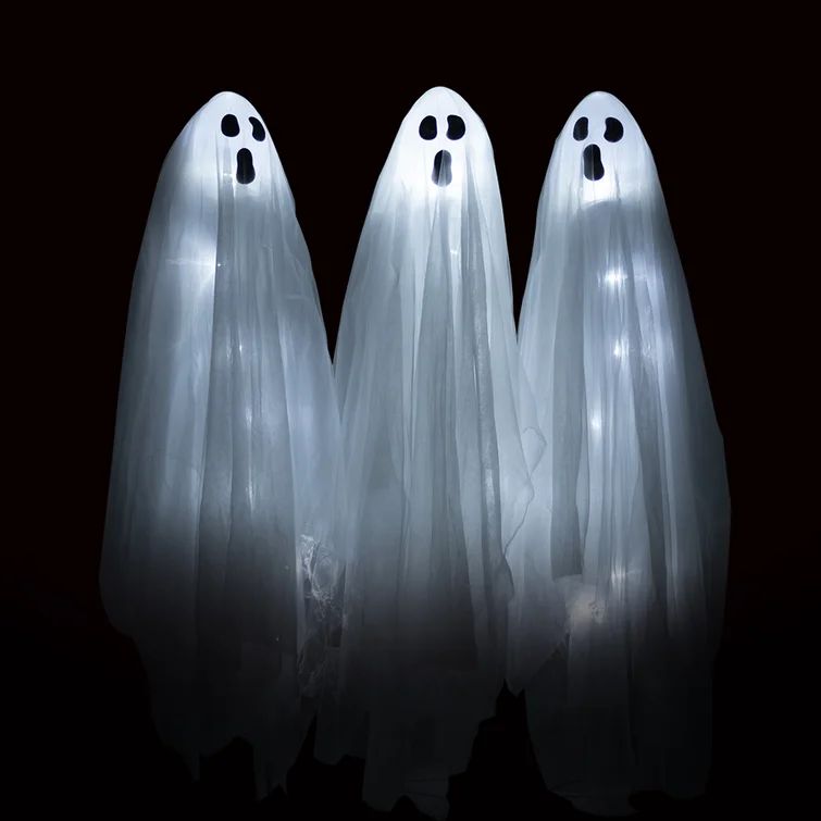 Set Of 3 LED Boo Ghost Lawn Stakes (Set of 3) | Wayfair North America