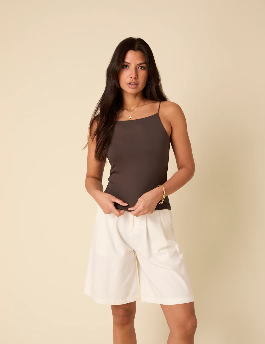 Brown Strappy Vest | Nobody's Child