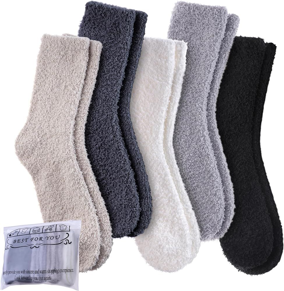 Dosoni Womens Fuzzy Socks Super Soft Fluffy Socks Cozy Warm Home Sleeping Winter Socks | Amazon (US)