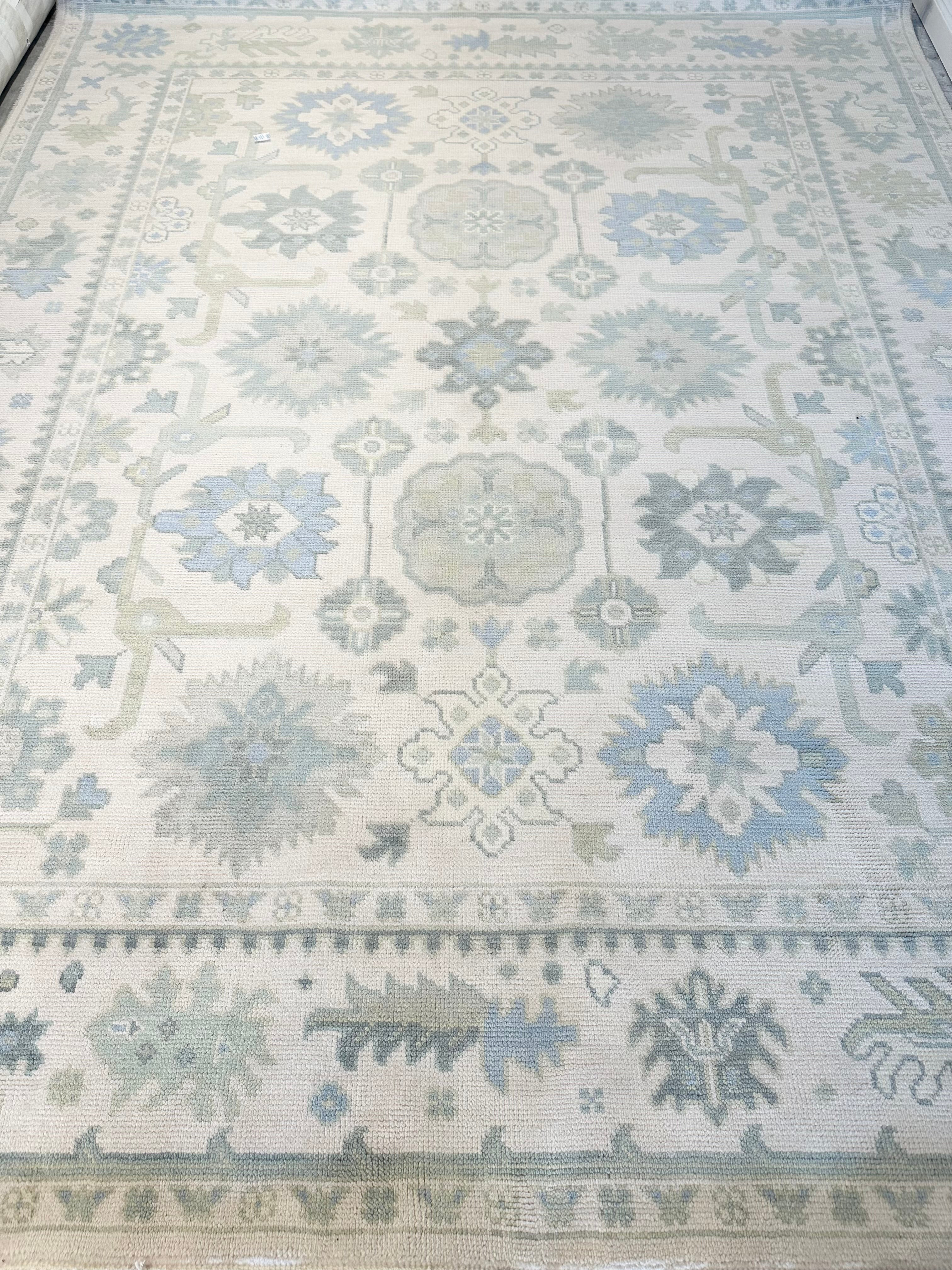 Huntsville Blue Modern Oushak | DFW Textile Sourcing