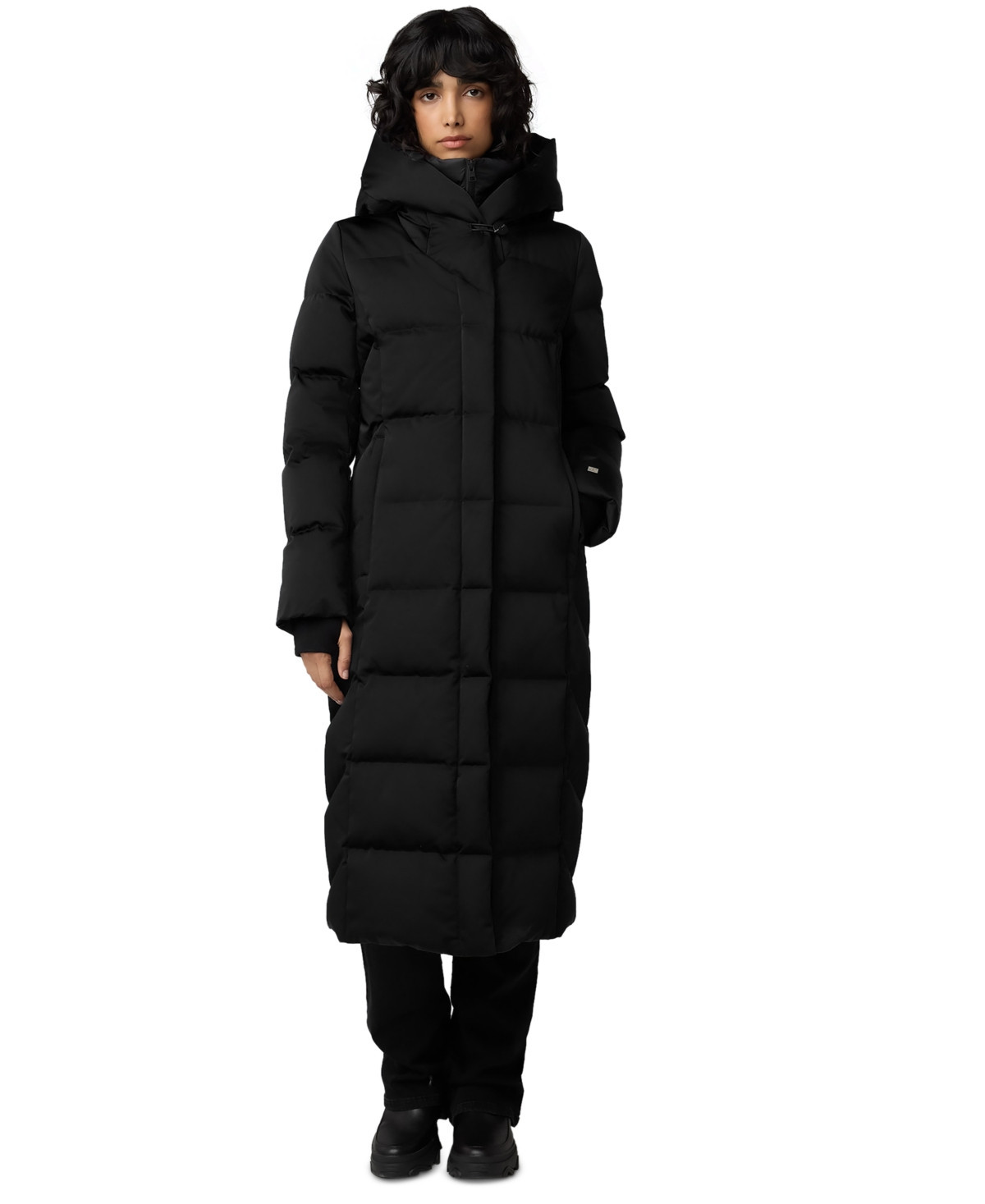 Soia & Kyo Women's Hooded Down Maxi Puffer Coat - Black | Macy's