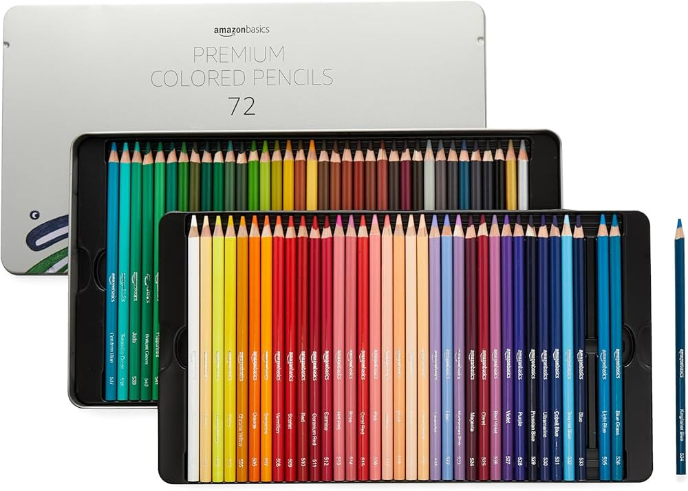 Amazon Basics Premium Colored Pencils for Drawing, Sketching and Shading, Soft Core, 72 Count (Pa... | Amazon (US)