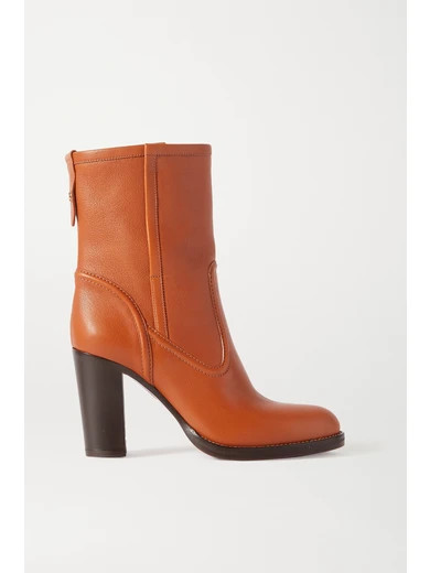 Chloé - Emma Leather Ankle Boots - Tan | NET-A-PORTER (US)