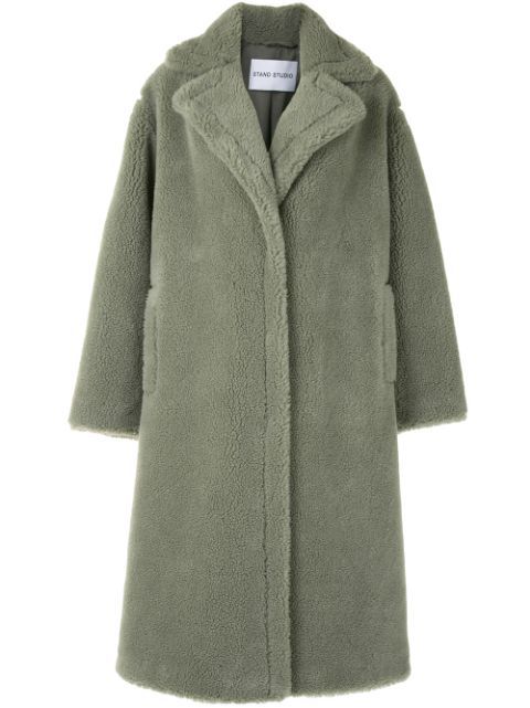 faux-shearling oversized coat | Farfetch (US)