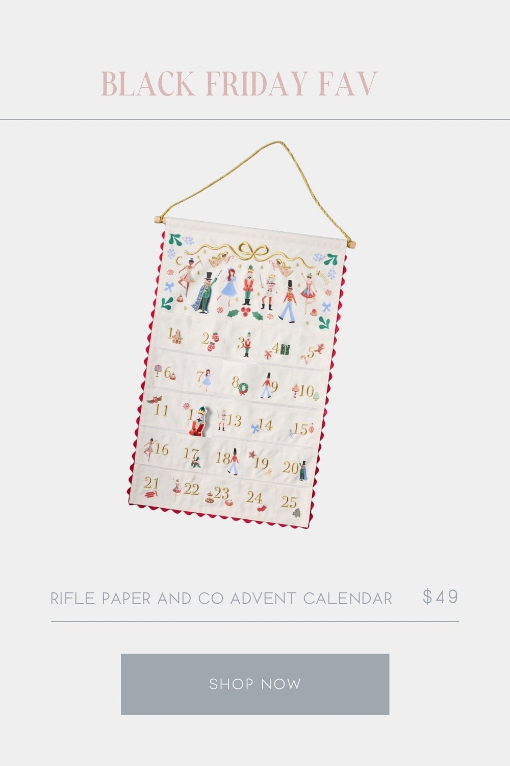 This advent calendar is so beautiful and it rarely goes on sale but it’s on sale now at Anthropologie for BF 

#LTKCyberWeek #LTKSaleAlert #LTKHoliday