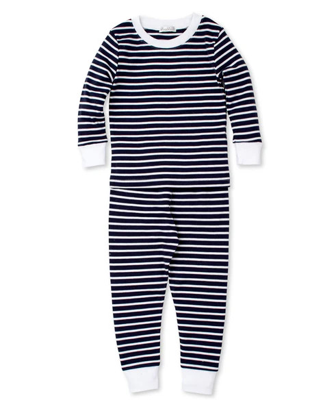 Team Stripes Navy Toddler Pajama Set | Kissy Kissy