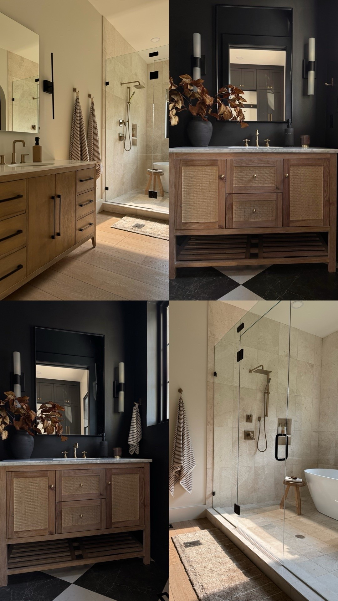 Two of our bathrooms that I still love years later. Many of these sources are on sale this weekend 🤎🖤🛁✨

#LTKHome #LTKSeasonal #LTKSaleAlert