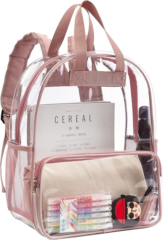 Jomparo Clear Backpack Transparent Backpack See Through Plastic Clear Backpacks for Women and Girls  | Amazon (US)