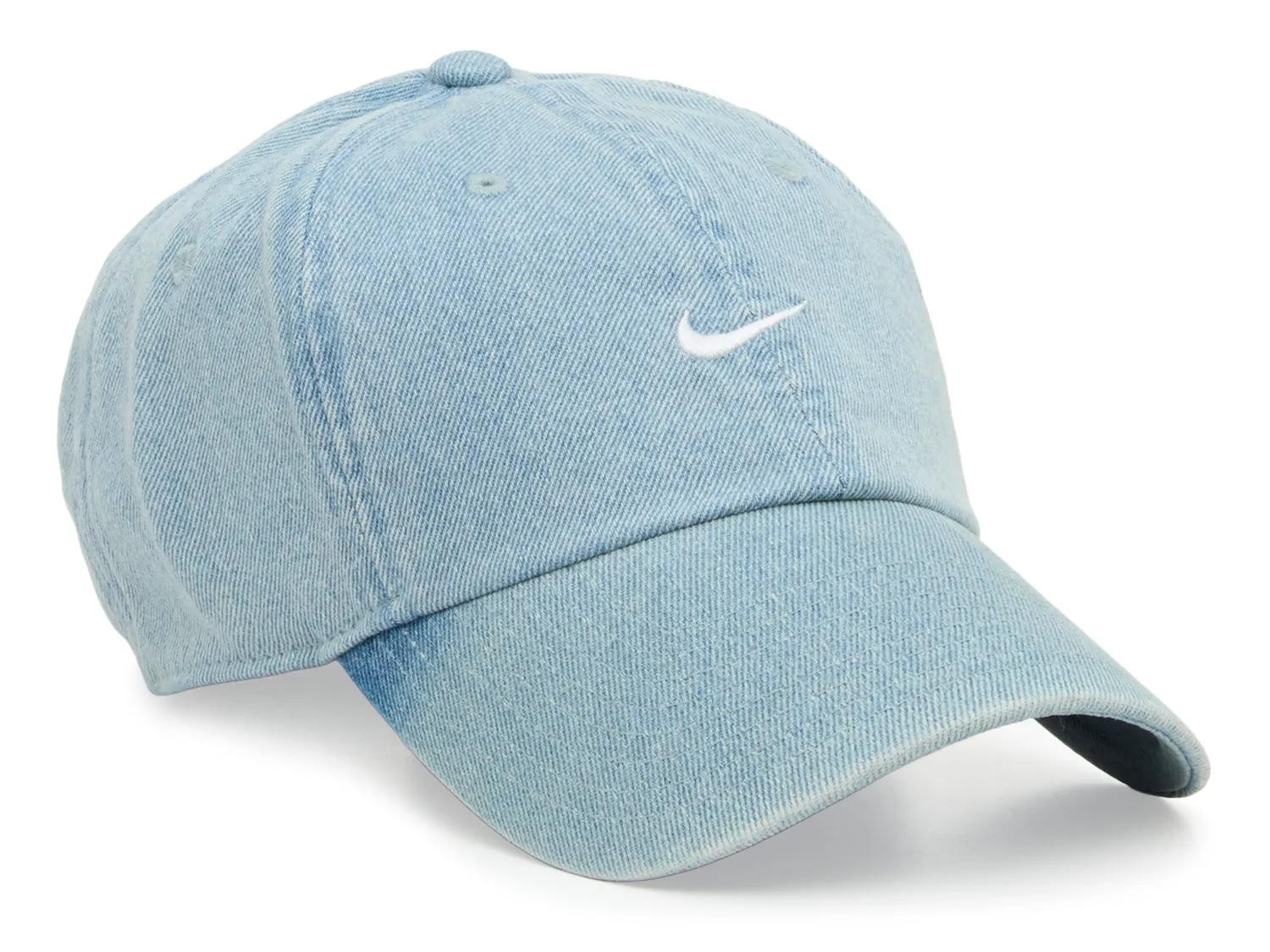 Nike Denim Club Baseball Cap | Men | Women's | Light Blue Denim Fabric | Size S/M | Hats | Athletic | Baseball Cap | DSW