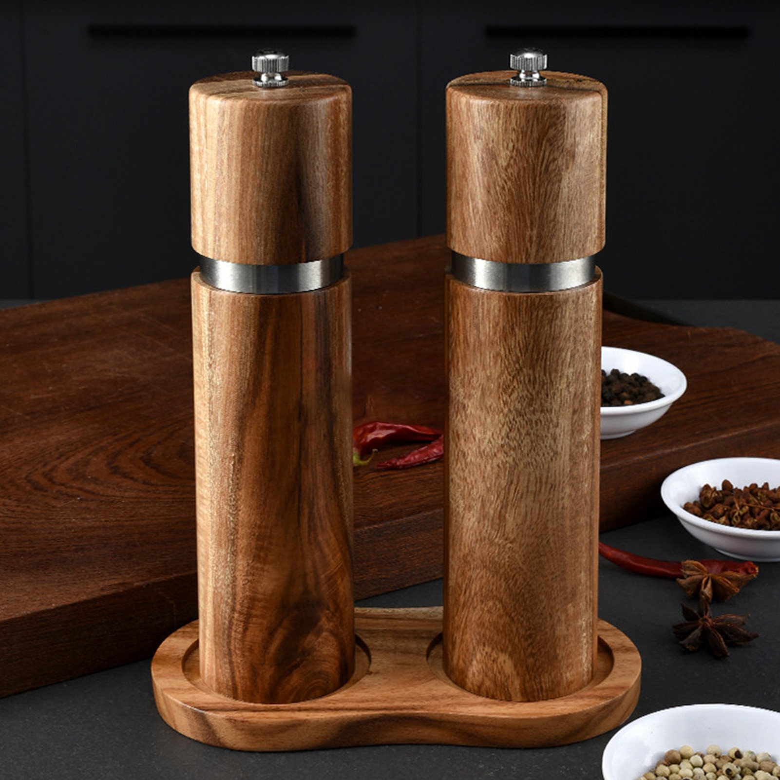 Dream Lifestyle Pepper Grinder,Wood Salt and Pepper Grinder Mills Sets, Classic Manual Salt Grind... | Walmart (US)