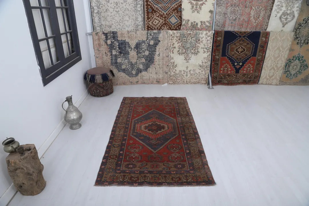 Anatolian Rug, 4x6 Rug, Muted Rug 4x6, Turkish Rug, Vintage Rug,faded Rug,turkish Vintage Rug,vin... | Etsy (US)