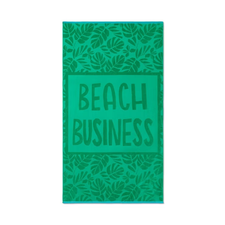 'Beach Business' Beach Towel Green - Tabitha Brown for Target | Target