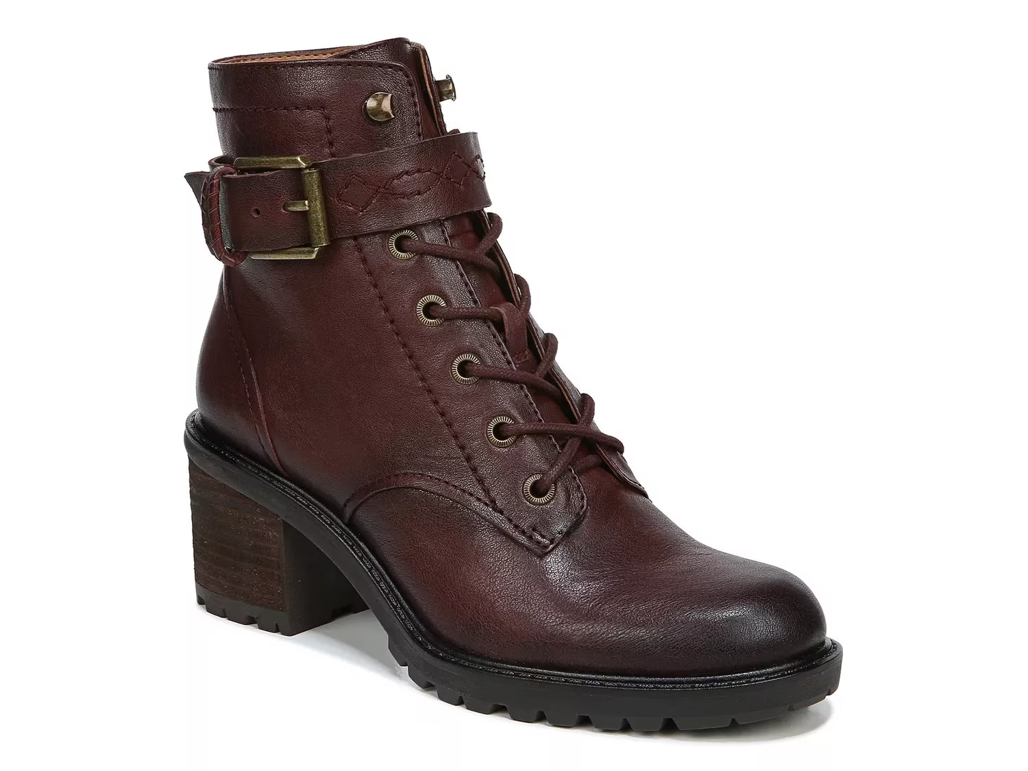 Zodiac Gemma Bootie | Women's | Burgundy | Size 6 | Boots | Block | Bootie | Combat | Lug | DSW