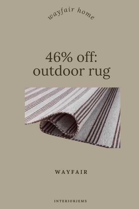 Really love these outdoor rugs. It’s a great neutral and would go with tons of different furniture, indoor outdoor rug from Wayfair on sale, over 50% off outdoor rug sale.

#LTKStyleTip #LTKHome #LTKSaleAlert