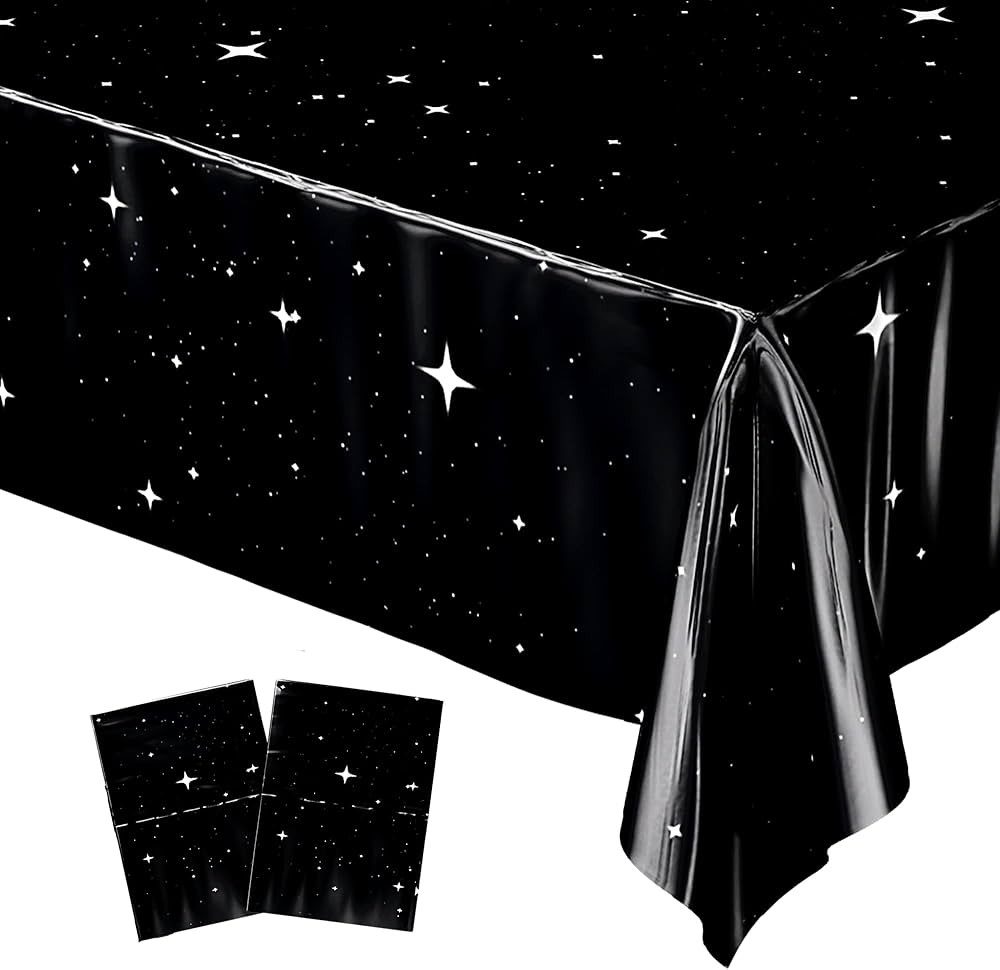 Blue Orchards Space Party Table Covers (Pack of 2) - 54"x108" XL - Space Theme Party Supplies, St... | Amazon (US)