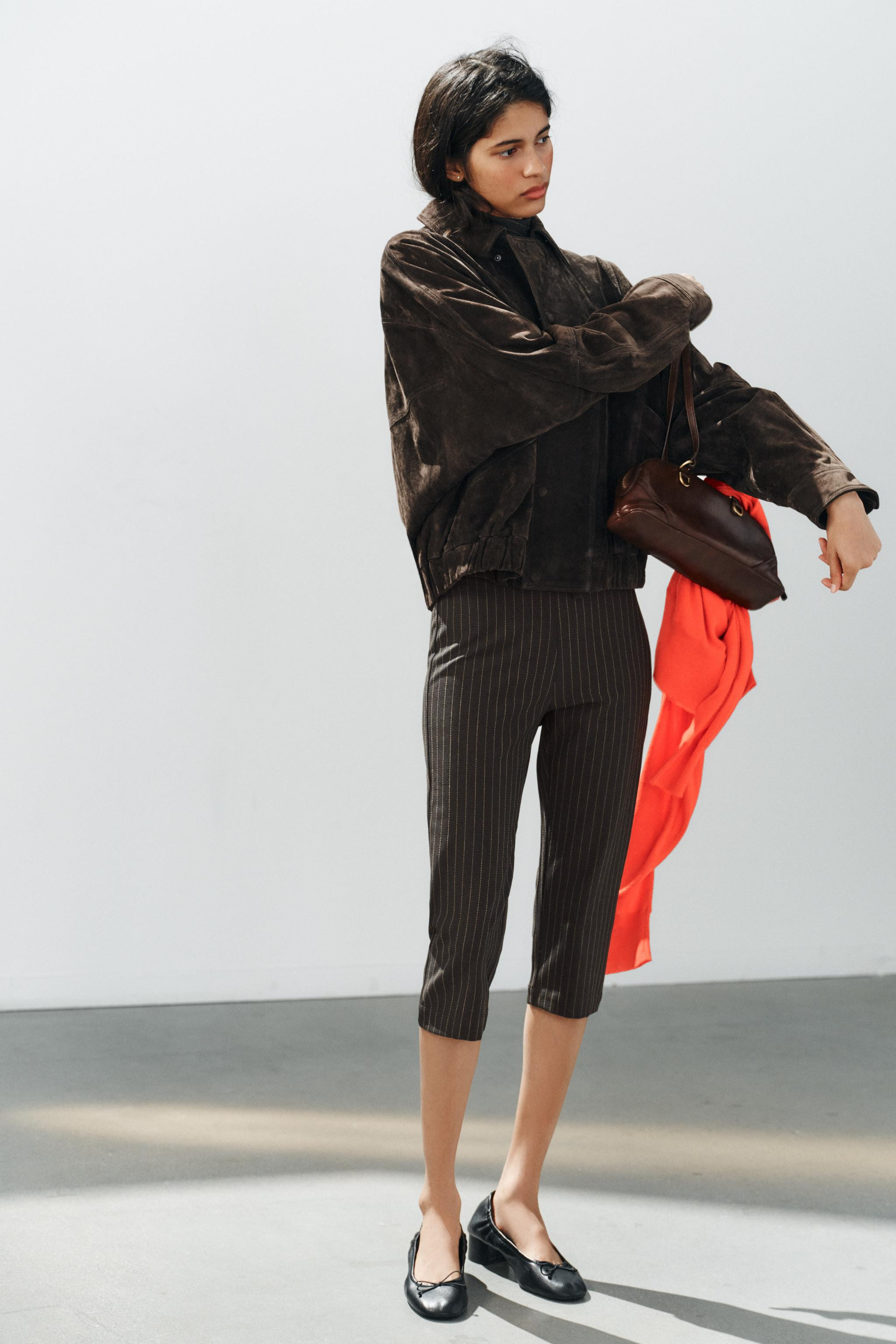 STRIPED CAPRI PANTS | Zara US