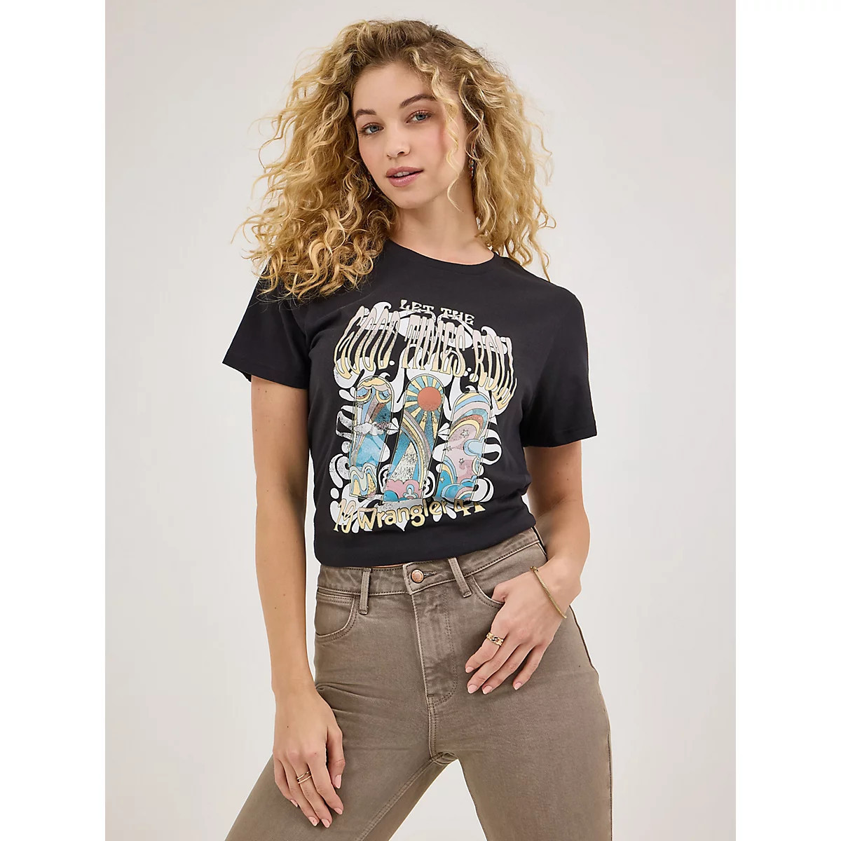 Women's Good Times Graphic Tee in Washed Black | Wrangler
