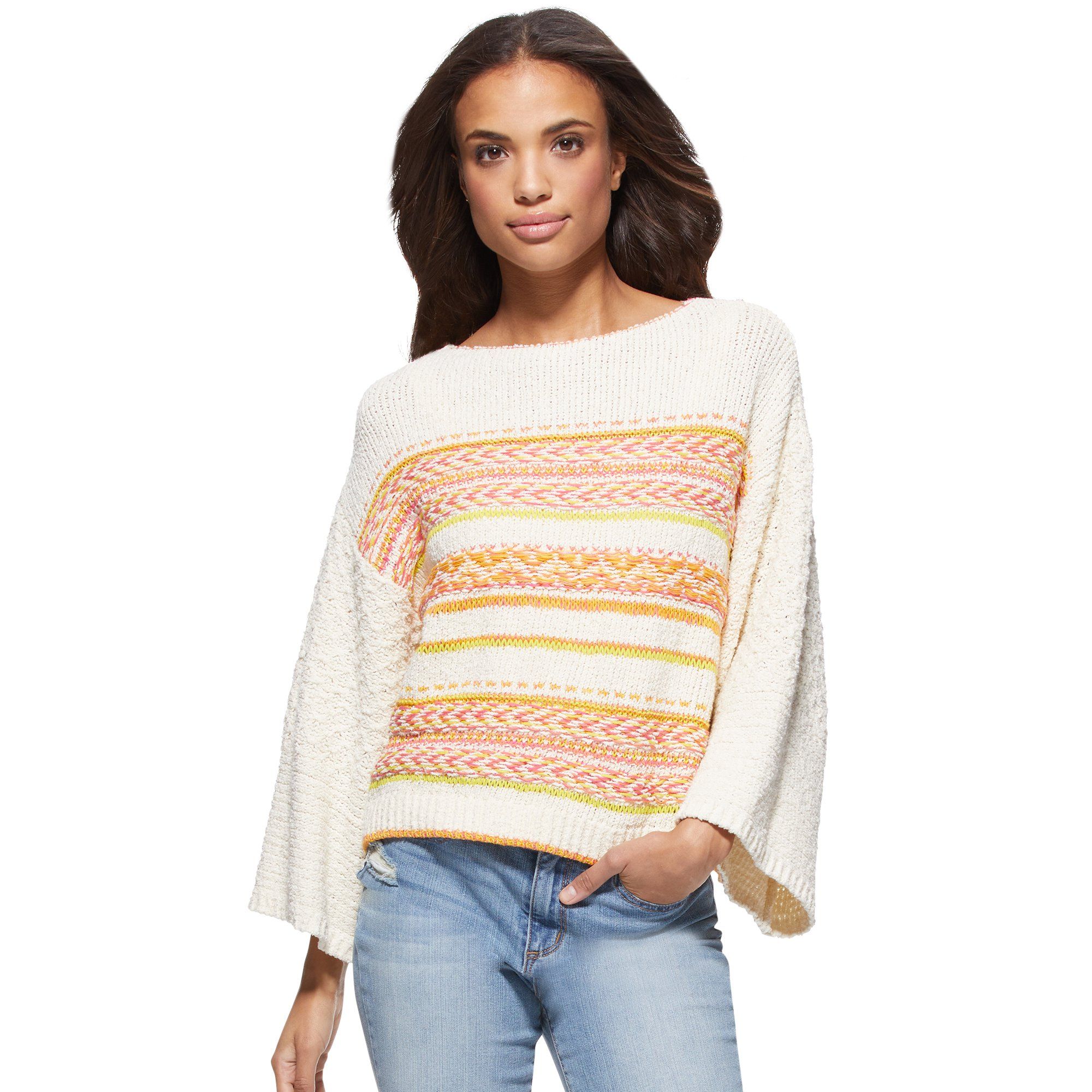 Scoop - Scoop Women’s Striped Boatneck Pullover Sweater - Walmart.com | Walmart (US)
