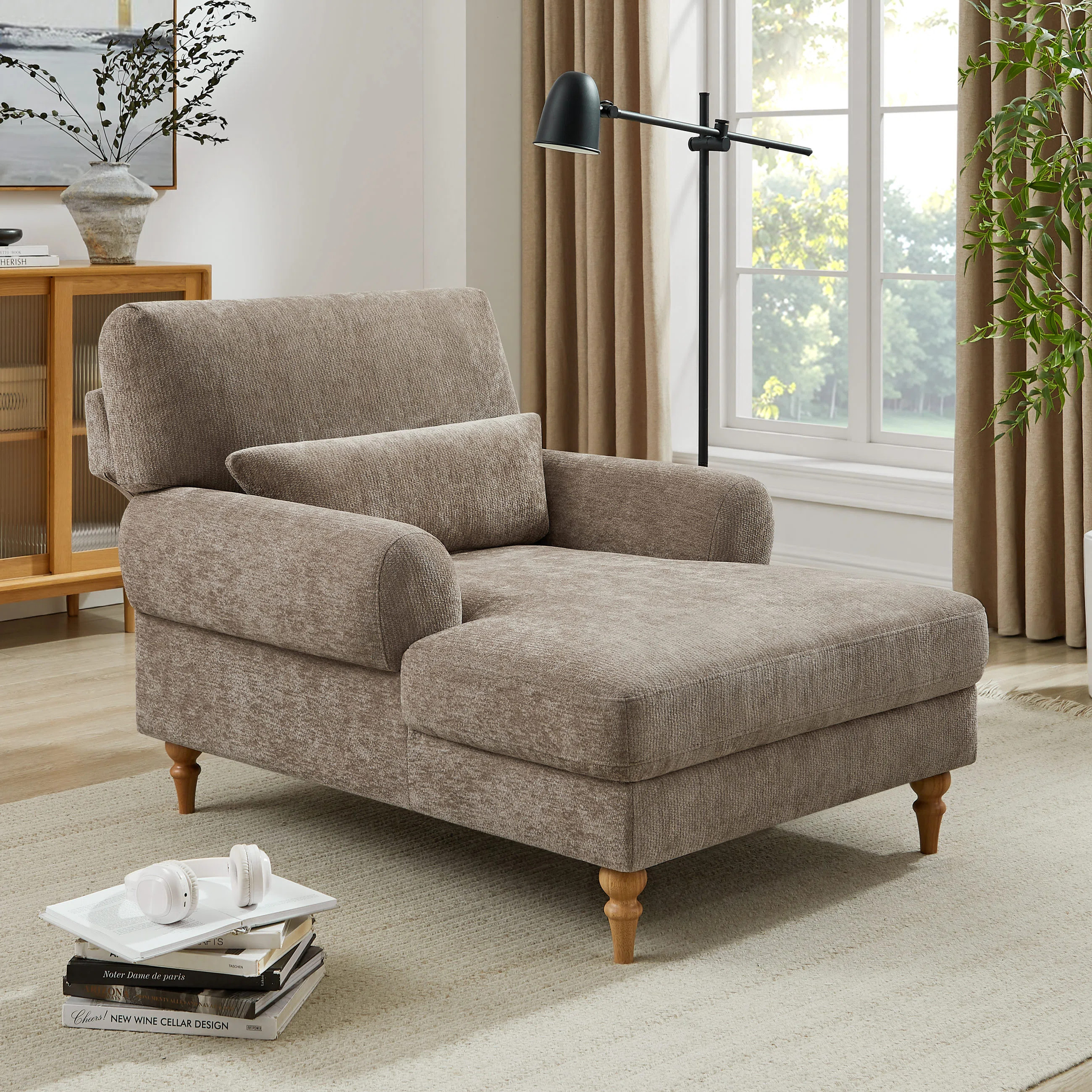 Jazier Upholstered Chaise Lounge with Adjustable Backrest | Wayfair North America