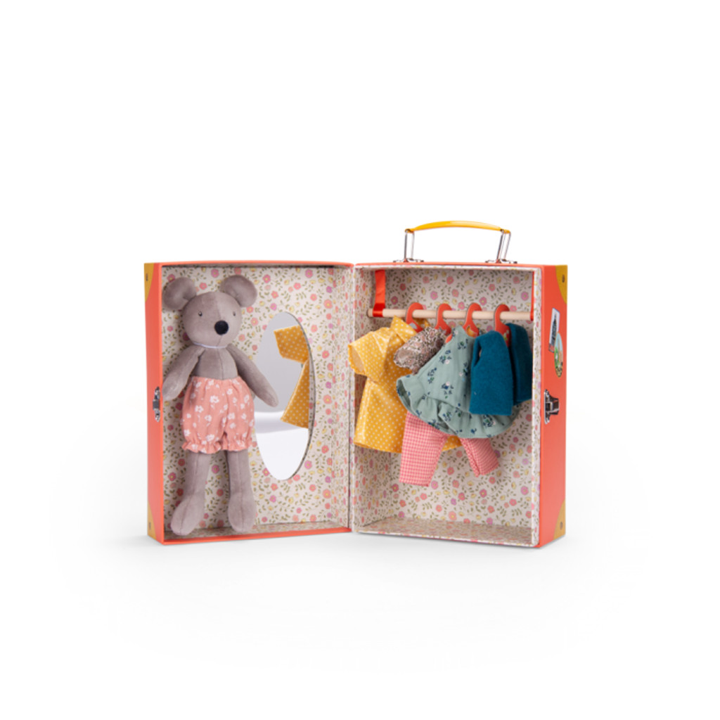 Moulin Roty Nini Little Wardrobe Suitcase The Big Family in Orange at Nordstrom | Nordstrom