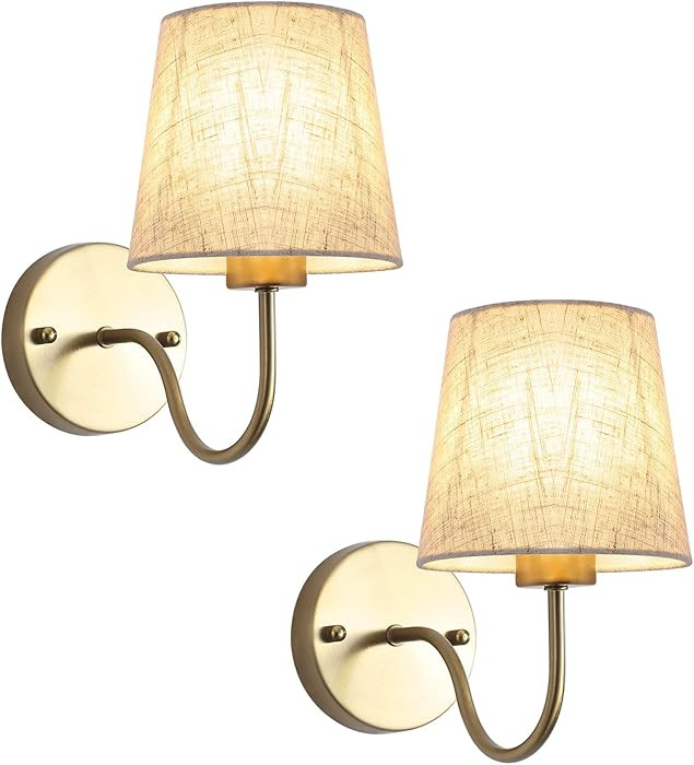 LASENCHOO Gold Wall Sconces Set of Two, Modern Sconces Wall Lighting Vintage Wall Light Fixtures ... | Amazon (CA)