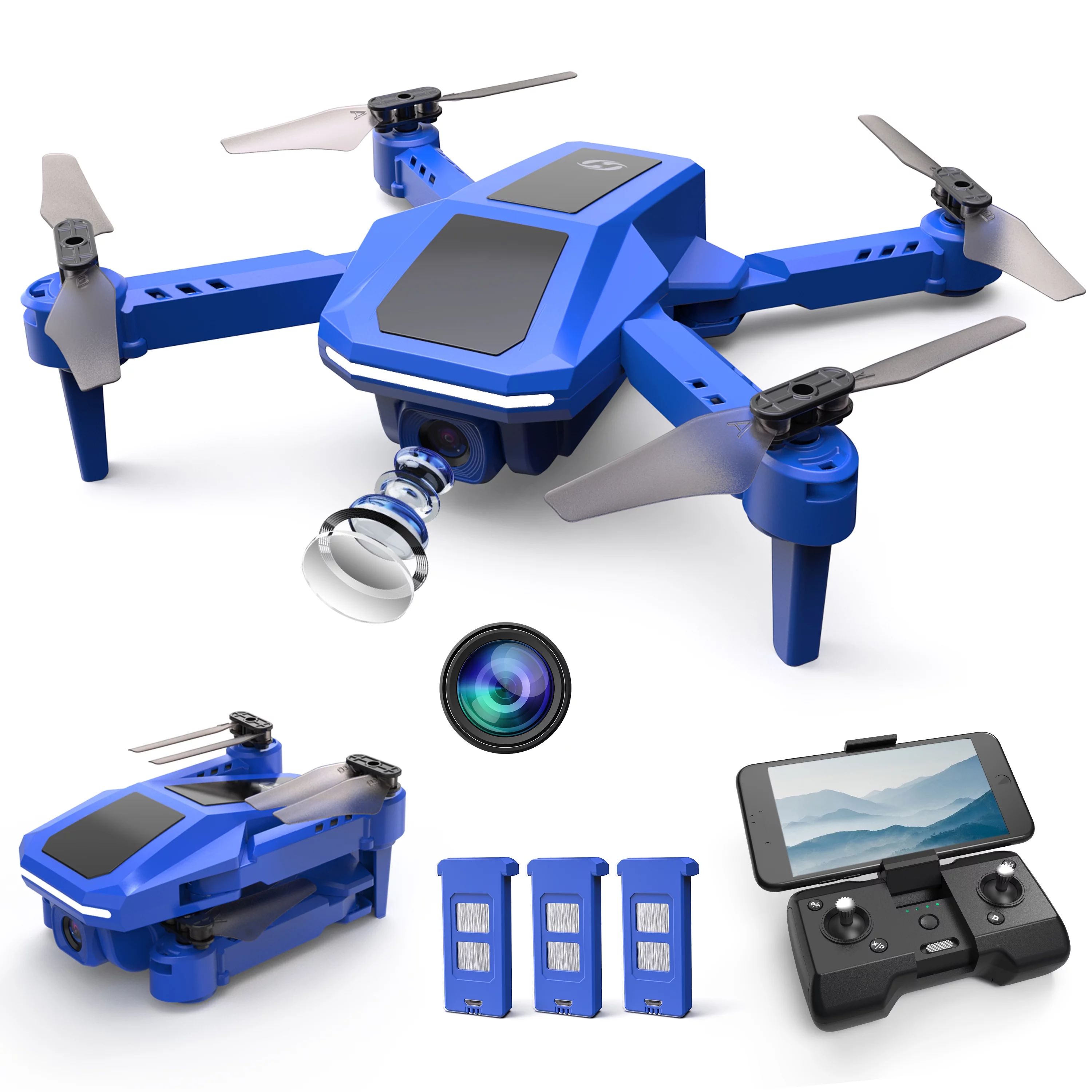 Holy Stone HS430 Foldable FPV Drone with 1080P Camera for Adults and Kids, RC Quadcopter with Aut... | Walmart (US)