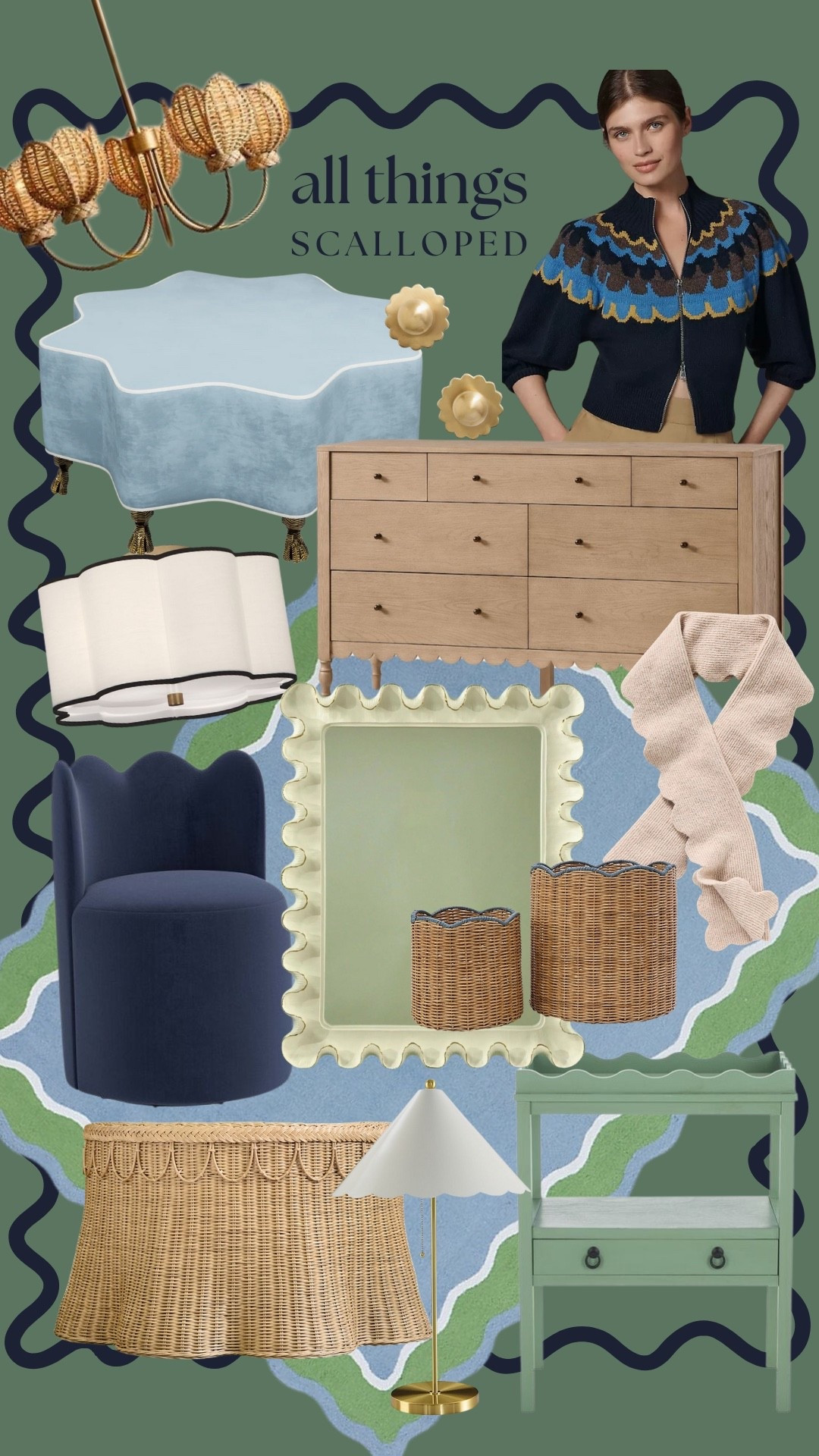 The scalloped trend continues to define timeless interiors. From curved-edge dressers and mirrors to soft, wavy lighting and accent pieces, these scalloped designs bring texture, movement, and sophistication to any space. Shop the look and discover how subtle curves can elevate your home.
#ScallopedDecor #HomeTrends2025 #ScallopedFurniture #InteriorDesignInspo

#LTKHome #LTKSeasonal #LTKHome