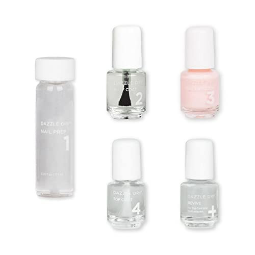 Dazzle Dry Mini Kit 4 Step System - Strawberry Macaron, a semisheer pale strawberry with lavender undertones. (5 Piece Kit / 5 Manicures) | Amazon (US)
