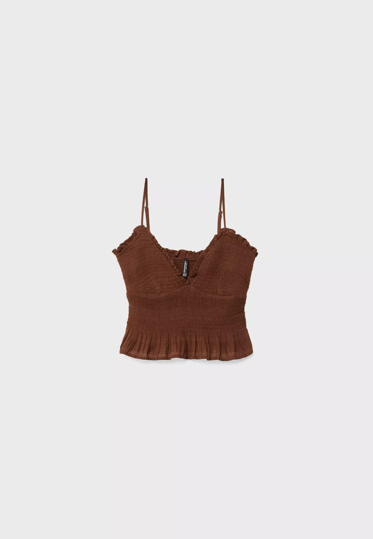 Fitted top with ruffles | Stradivarius (UK)