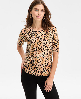 I.N.C. International Concepts Women's Elbow-Sleeve Crewneck Sweater, Macy's Exclusive - Macy's | Macy's