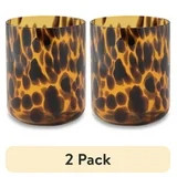 (2 pack) Thyme & Table 12 fl oz Brown Tortoise Drinking Glass | Walmart (US)