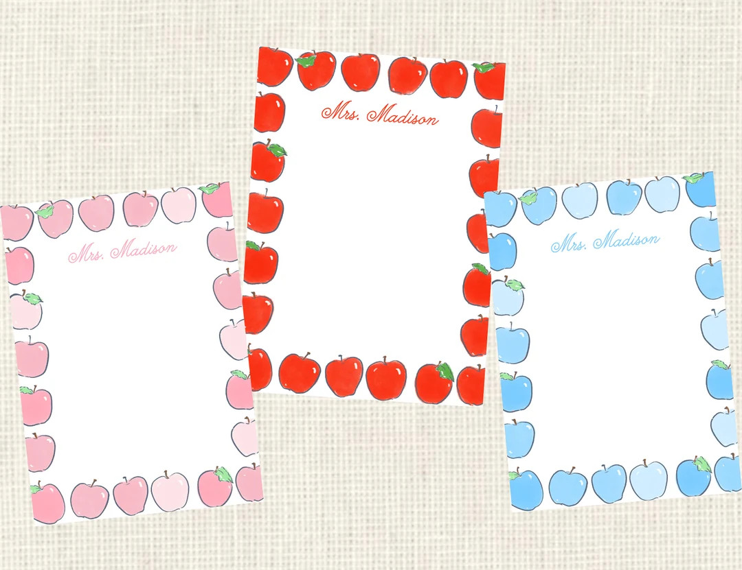 Personalized Teacher Notepad /// Teacher Appreciation/ School, Apple, To do List, Grocery list, | Etsy (US)