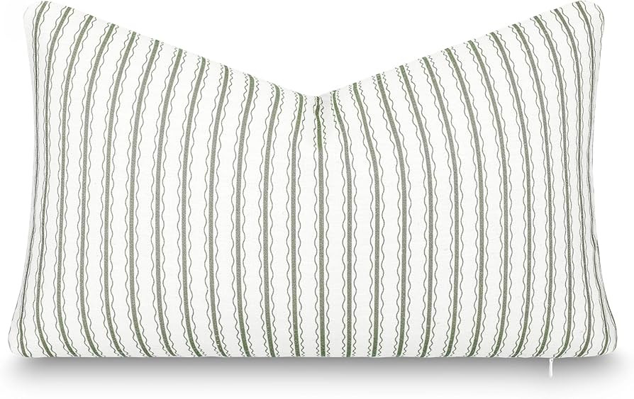 Crumbs Home Modern Farmhouse California Casual Indoor Outdoor Lumbar Pillow Cover, 12"x20" Water ... | Amazon (US)