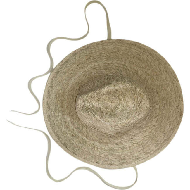 Women's Zinnia Classic Short Brim Long & Thin Grosgrain Ribbon Sun Hat, Ivory | Maisonette