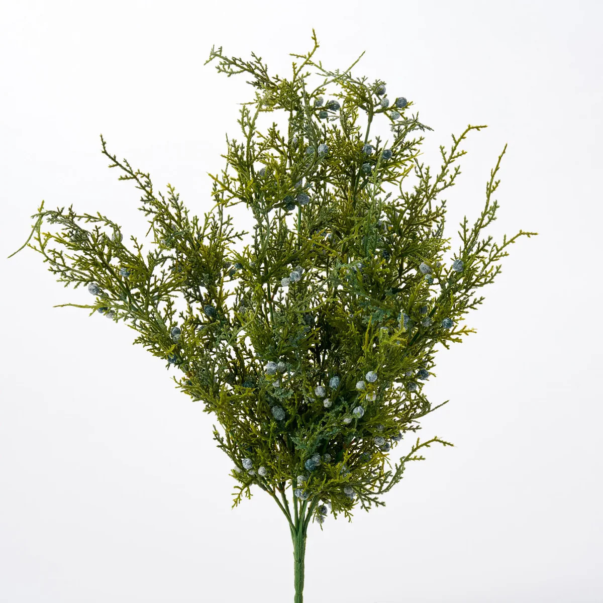 Seeding White & Blue Juniper Berry Stem Faux Winter Greenery Spray - 18" | Darby Creek Trading