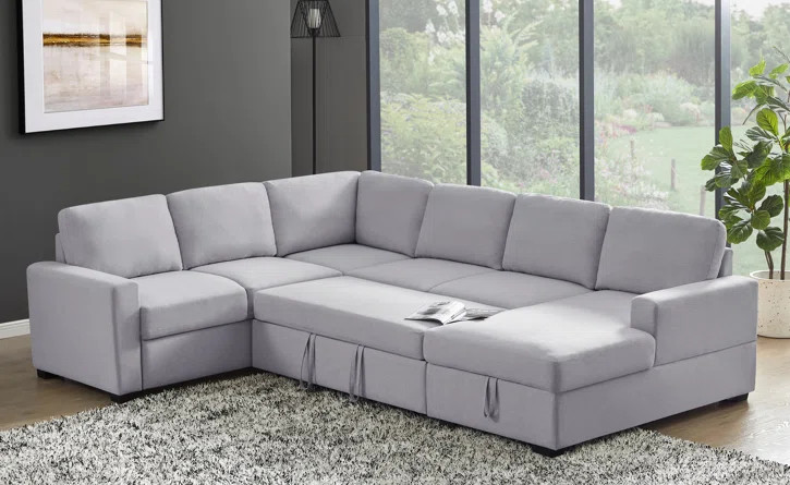 Three Posts™ Ketterman 115.5" Wide Left Hand Facing Sleeper Sofa & Chaise | Wayfair | Wayfair North America