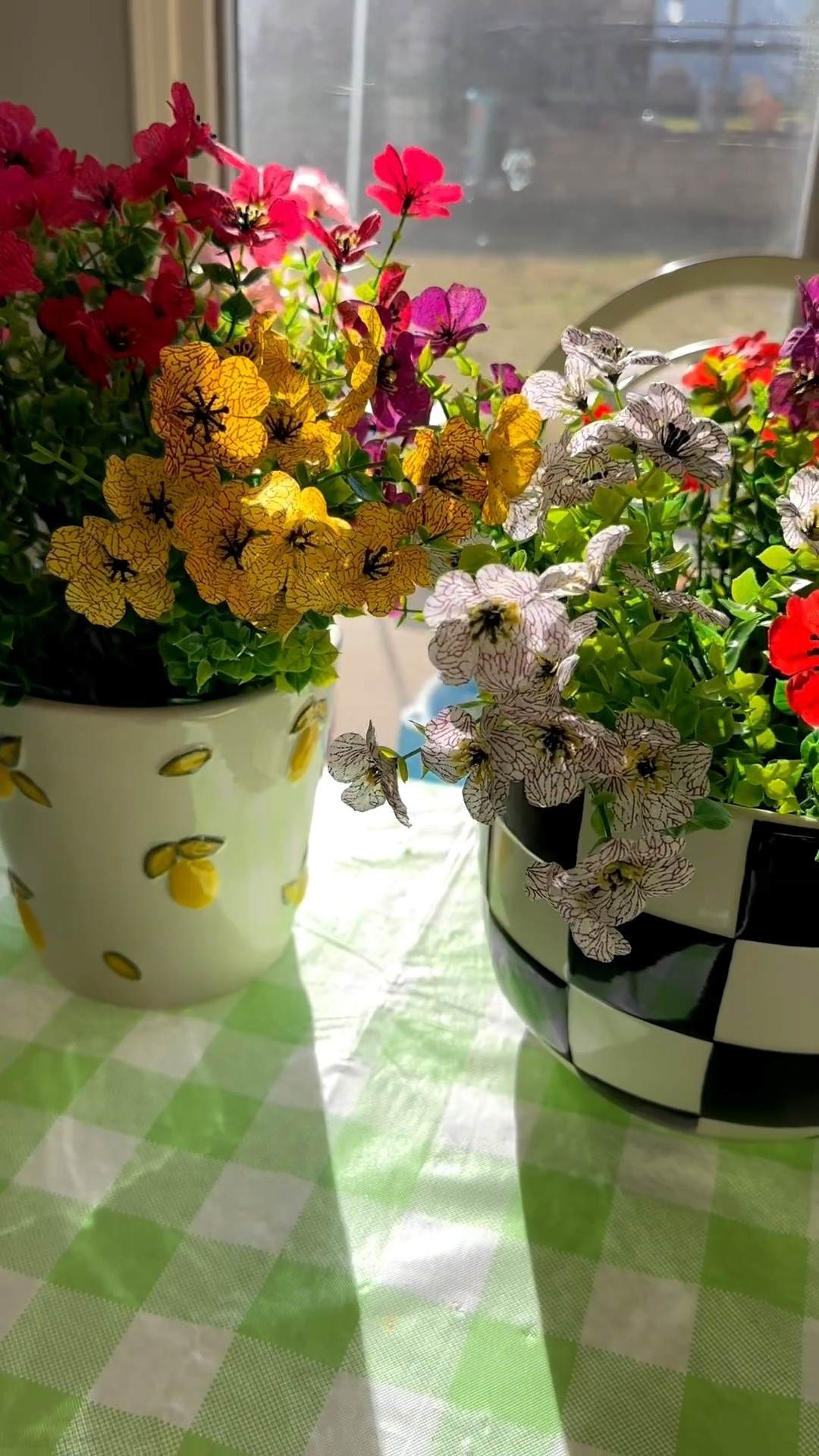 These gorgeous flower pots are from Walmart. 
The 8in checkered is out of stock but the smaller version is still available last I checked!


#LTKdayinmylife #LTKHome #LTKSeasonal