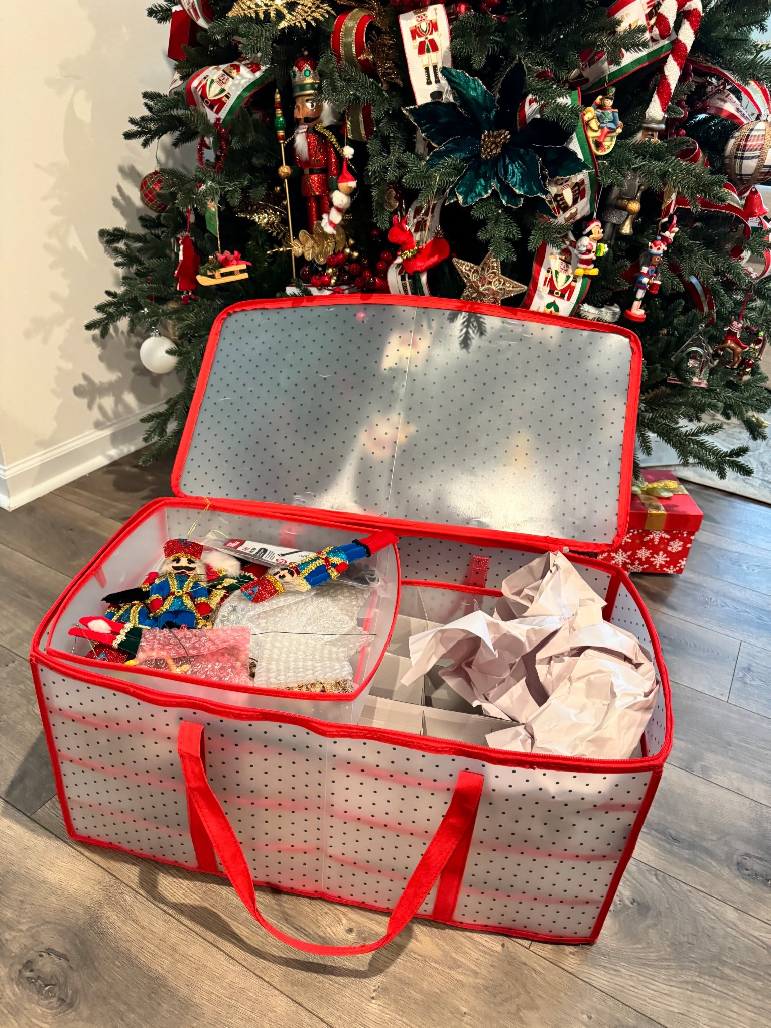 Christmas ornament storage from Amazon! I’ve had it for a couple of years now and it’s still going strong! 

Christmas storage
Christmas organizing 
Christmas organization 

#LTKHome #LTKHoliday #LTKSeasonal