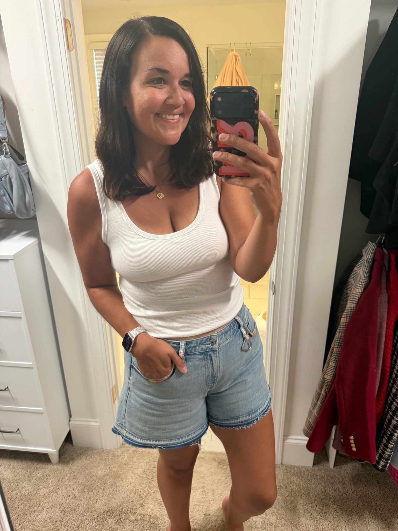 Obsessed with the fit of this built in bra tank and jean shorts from Abercrombie (wearing M in the top and a 29 in the curve love version of these shorts)

#LTKxAbercrombie #LTKfitnessgoals #LTKootd